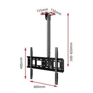 allscreen C514, 40"-70", TV Ceiling Mount, Black — 2