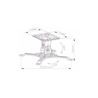allscreen PROJECTOR CELLING MOUNT CPMSR-360 ROTATE 360° — 6