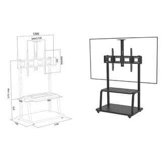 allscreen Universal LCD LED TV Bracket CT2100 TV SIZ:50”-110”ინჩი — 2