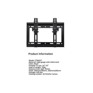 allscreen Universal LCD LED TV Bracket CTMA27 TV SIZE:14"-42" ინჩი — 4