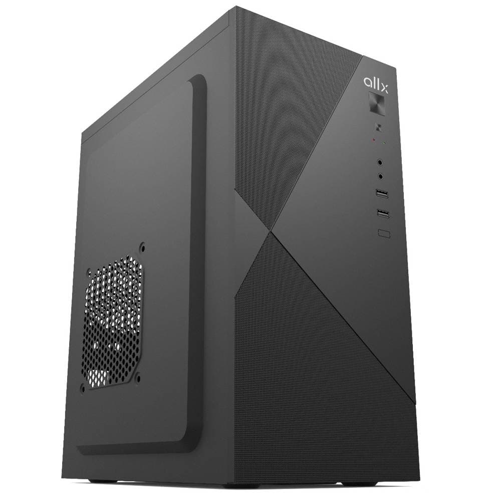 ALLX AX-B1745 Computer Case With Power Supply 500W Micro-ATX, ITX, USB 1.1, Audio, Black