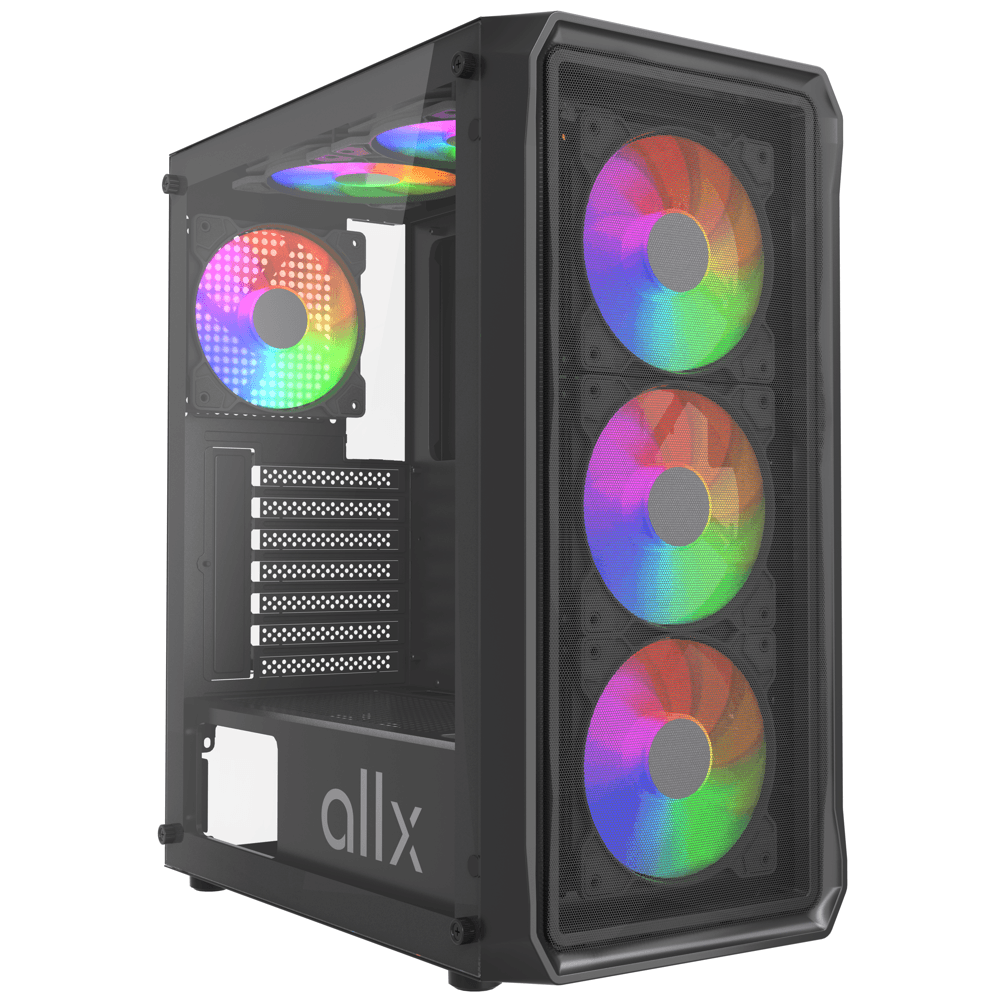 ALLX AX-G2044, Computer Case, ATX, MATX, ITX, USB3.0, USB1.0x2, HD AUDIO, Black