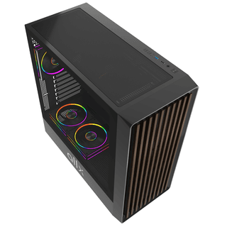 ALLX AX-G2147, Computer Case, EATX, ATX, MATX, ITX, USB 3.0, USB, HD Audio, Black/Brown — 3
