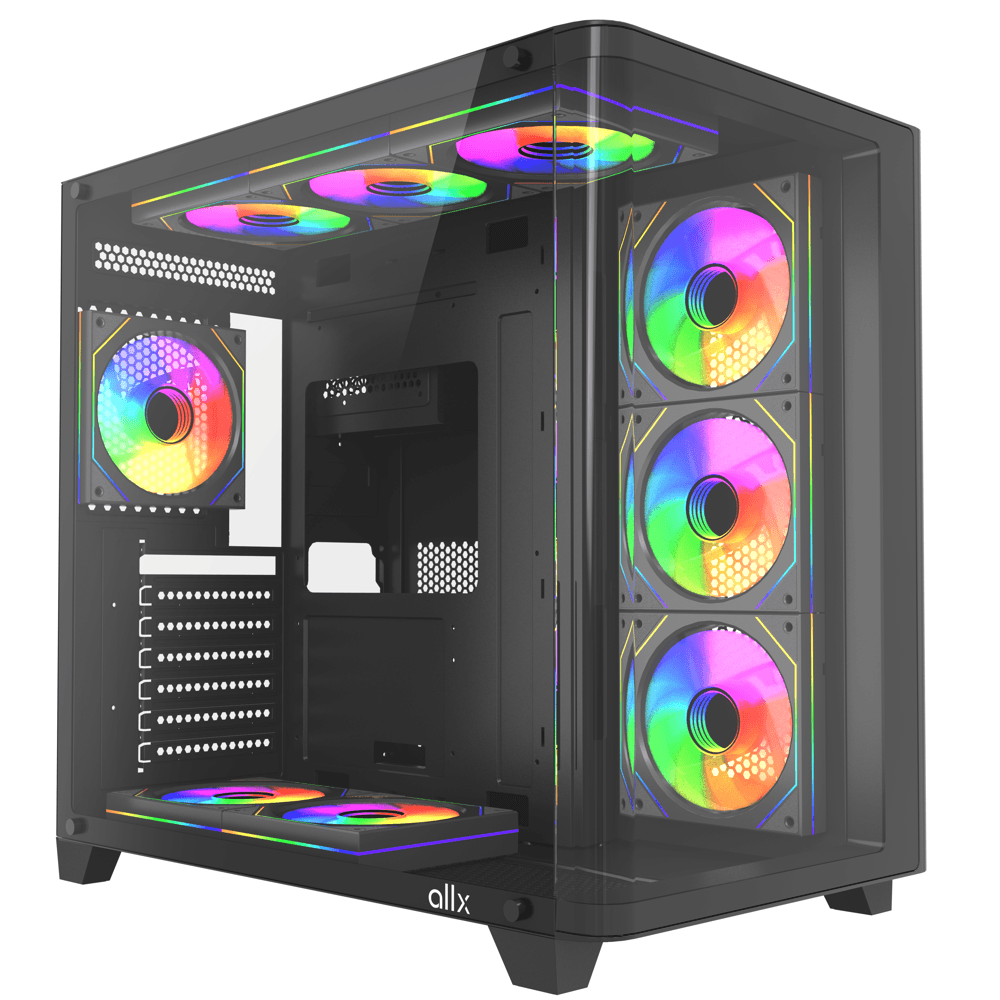 ALLX AX-G2731, Computer Case, ATX, MATX, ITX, USB3.0, USB1.0x2, HD AUDIO, Black