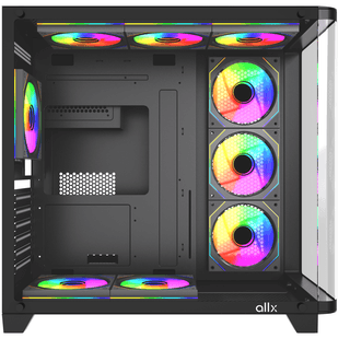 ALLX AX-G2731, Computer Case, ATX, MATX, ITX, USB3.0, USB1.0x2, HD AUDIO, Black — 3
