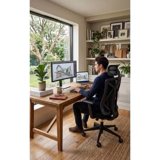 ALLX MS-1225, Office Chair, Black — 6