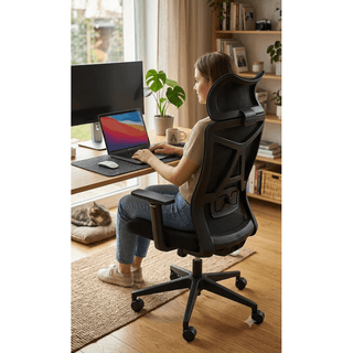 ALLX MS-1230, Office Chair, Black — 6