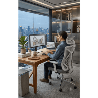 ALLX MS-2216B, Office Chair, Gray — 6