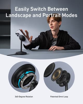 Anker MagGo Qi2 Wireless Charging Stand 15W Black A25X1H11