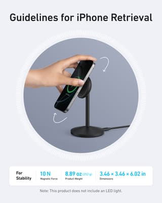 Anker MagGo Qi2 Wireless Charging Stand 15W Black A25X1H11