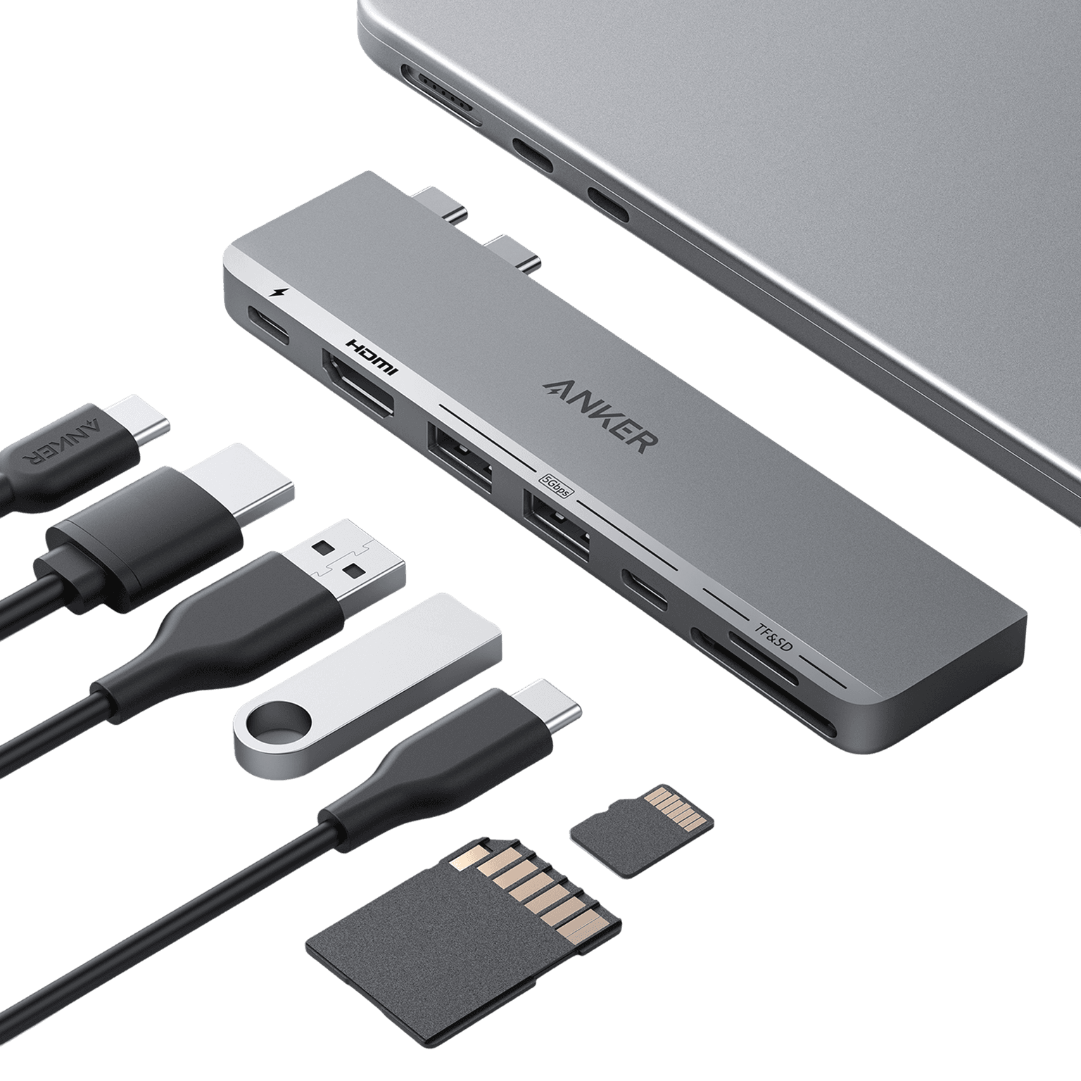 Anker 547 USB-C Hub 7-in-2 for MacBook Space Gray A83540A1