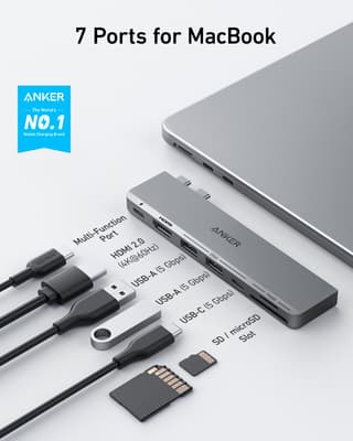 Anker 547 USB-C Hub 7-in-2 for MacBook Space Gray A83540A1 5