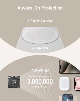 Anker MagGo Qi2 Foldable 3-in-1 Wireless Charging Station 15W White B2557321