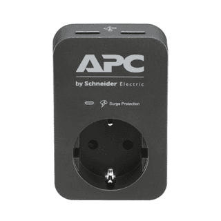 APC PME1WU2B-GR Essential, 1 Socket, USB-A, Black — 3