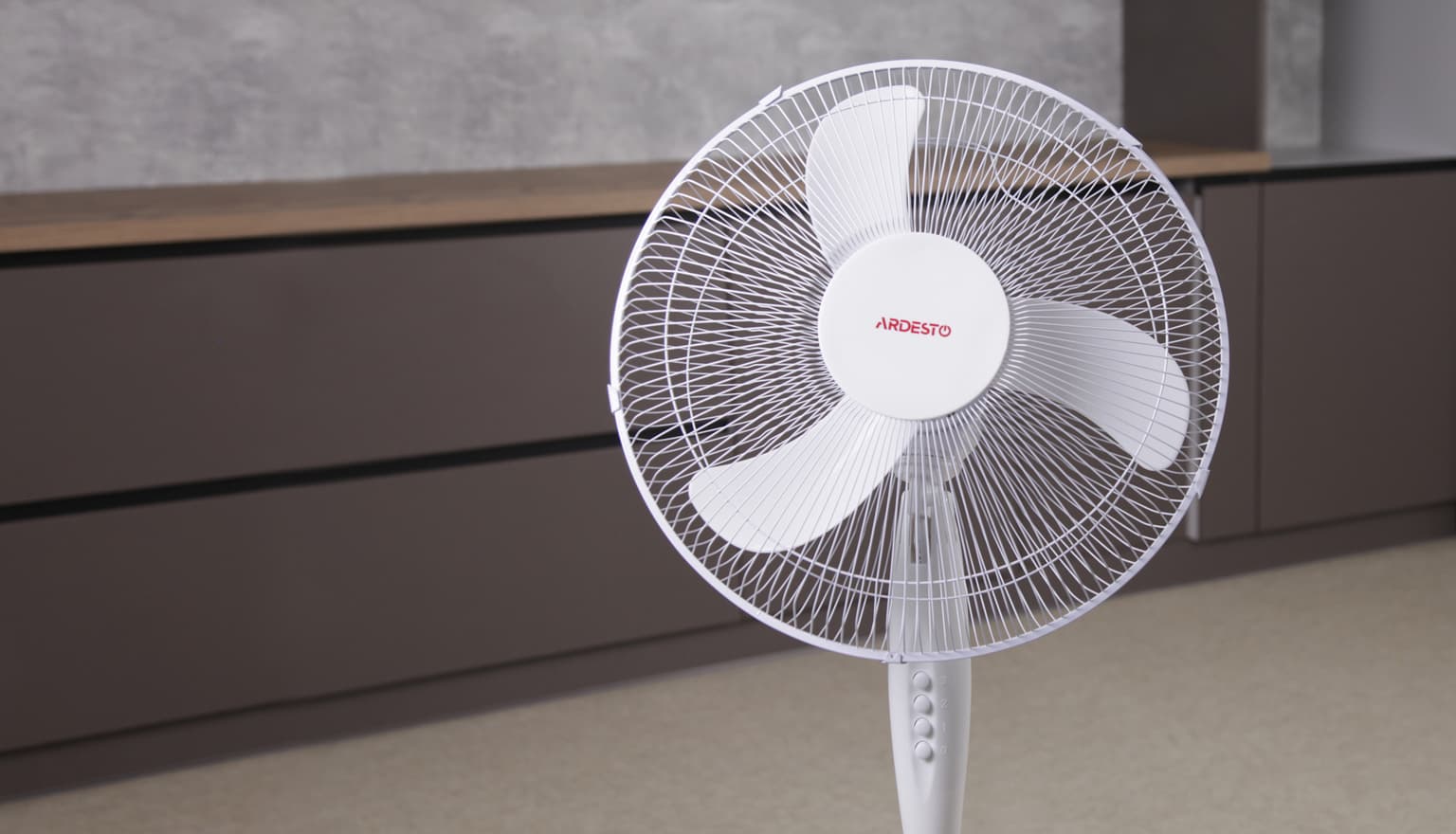 Ardesto Floor fan FN-1608RW 40cm, 45Bt, white - 2