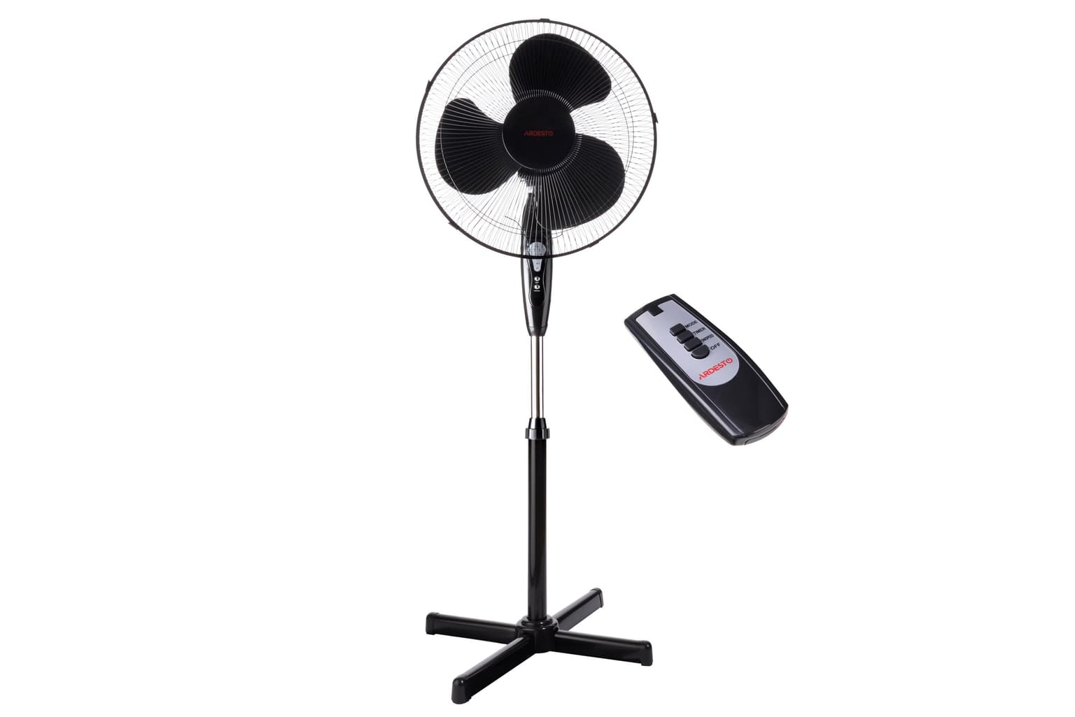 Ardesto Floor fan FN-R1608CB 40cm, 45Bt, remote control, black