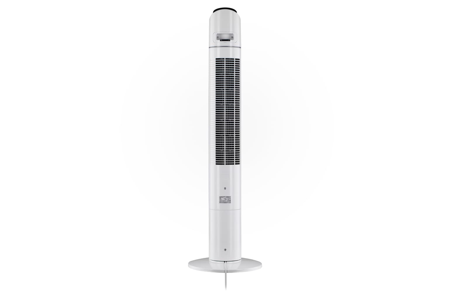 Ardesto Column fan FNT-R44X1W 110cm, 50W, remote control, display, black and white - 3