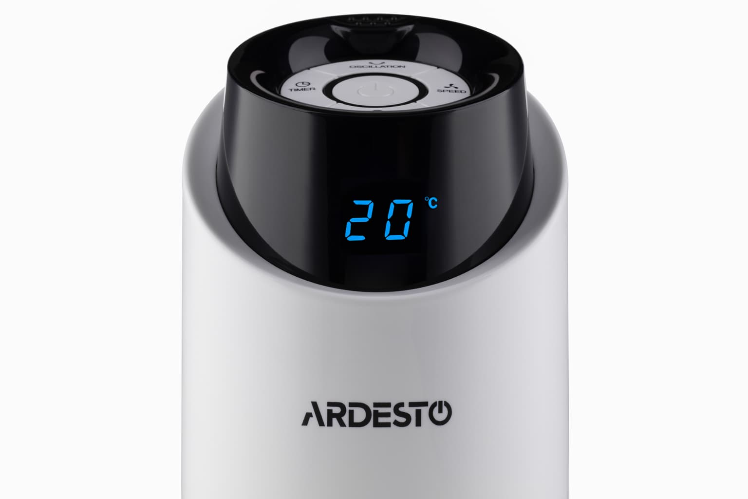 Ardesto Column fan FNT-R44X1W 110cm, 50W, remote control, display, black and white - 5