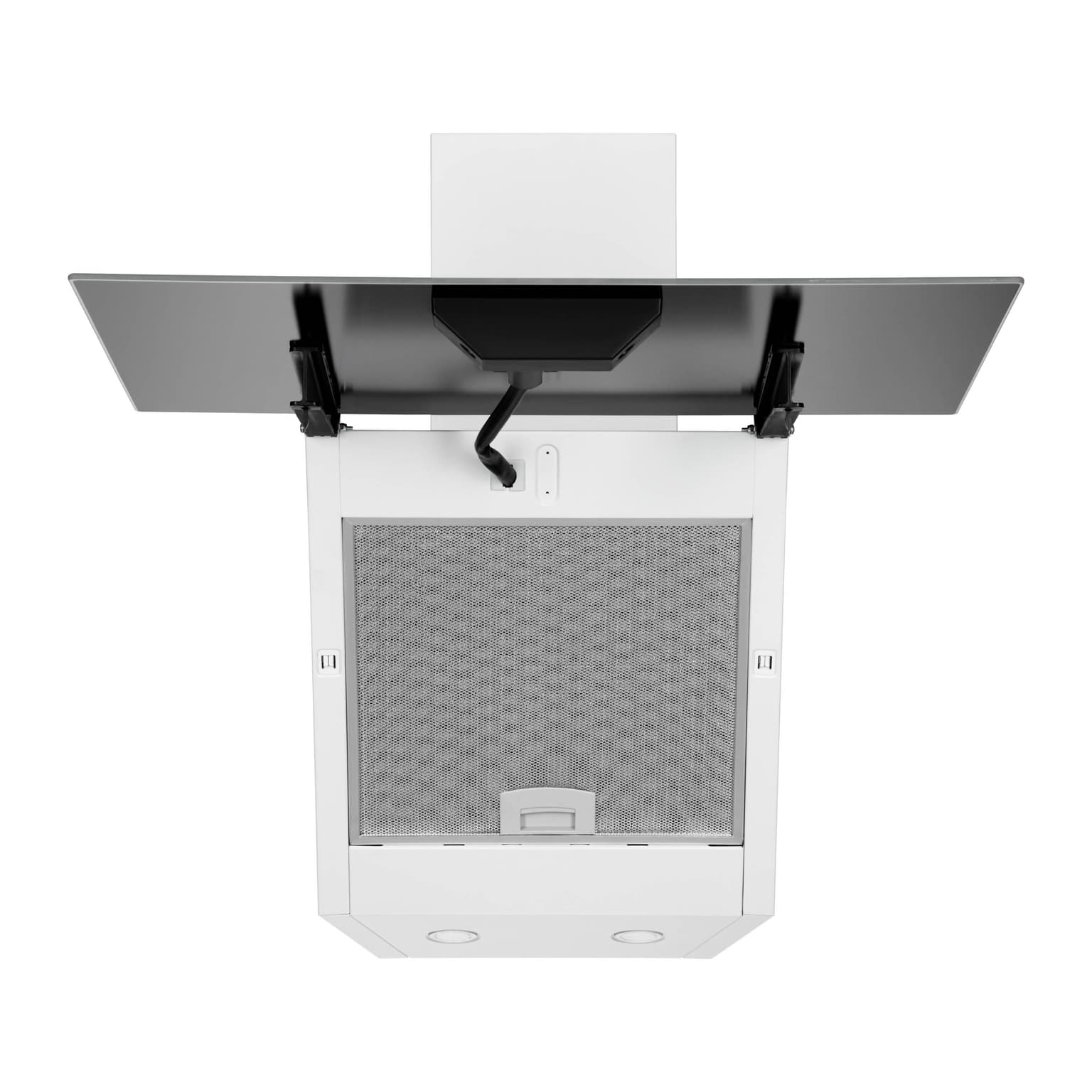 Ardesto Hood Inclined hood HCH-F1300WG, 60cm, 900m3h, glass, 2x1W LED, button, white - 3