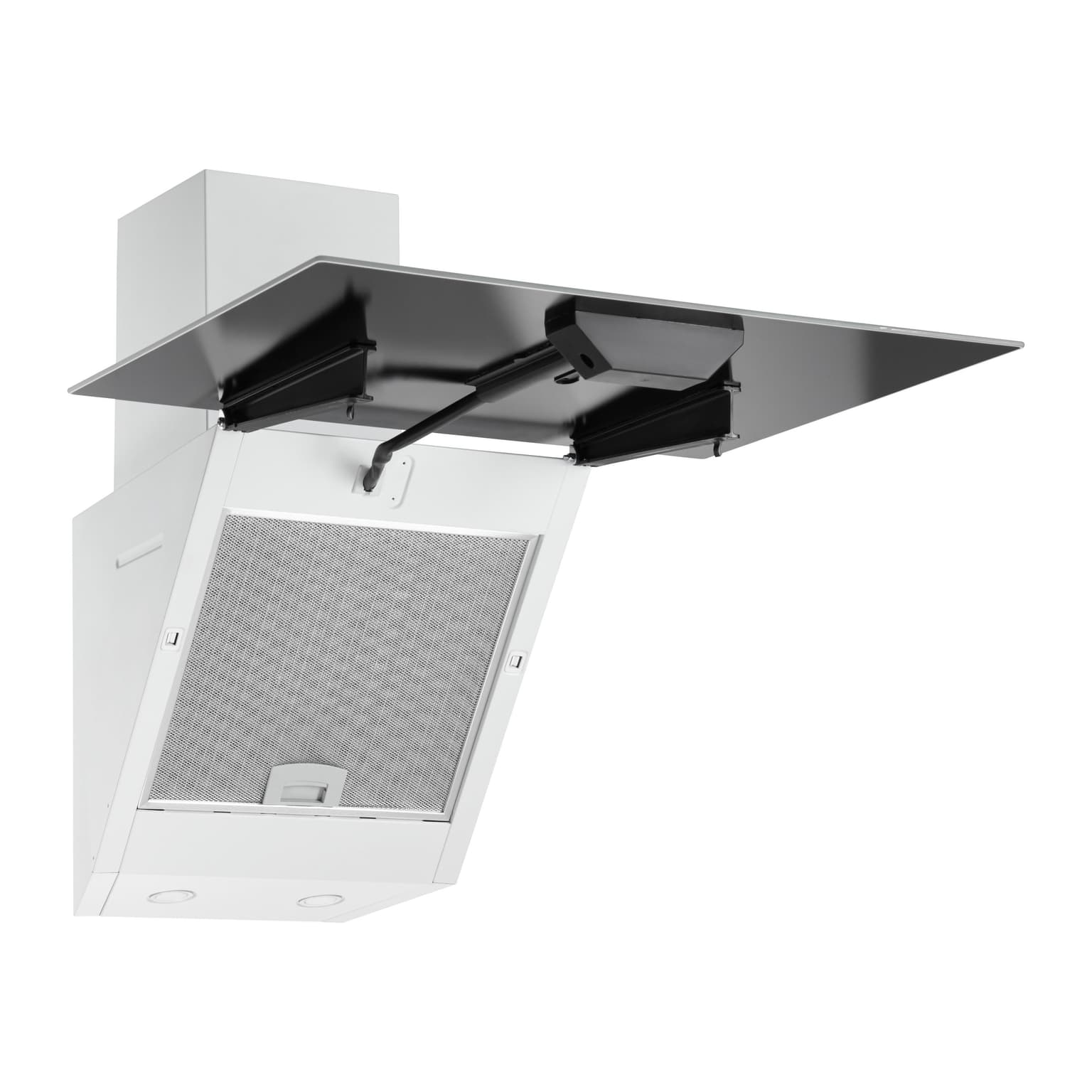 Ardesto Hood Inclined hood HCH-F1300WG, 60cm, 900m3h, glass, 2x1W LED, button, white - 4