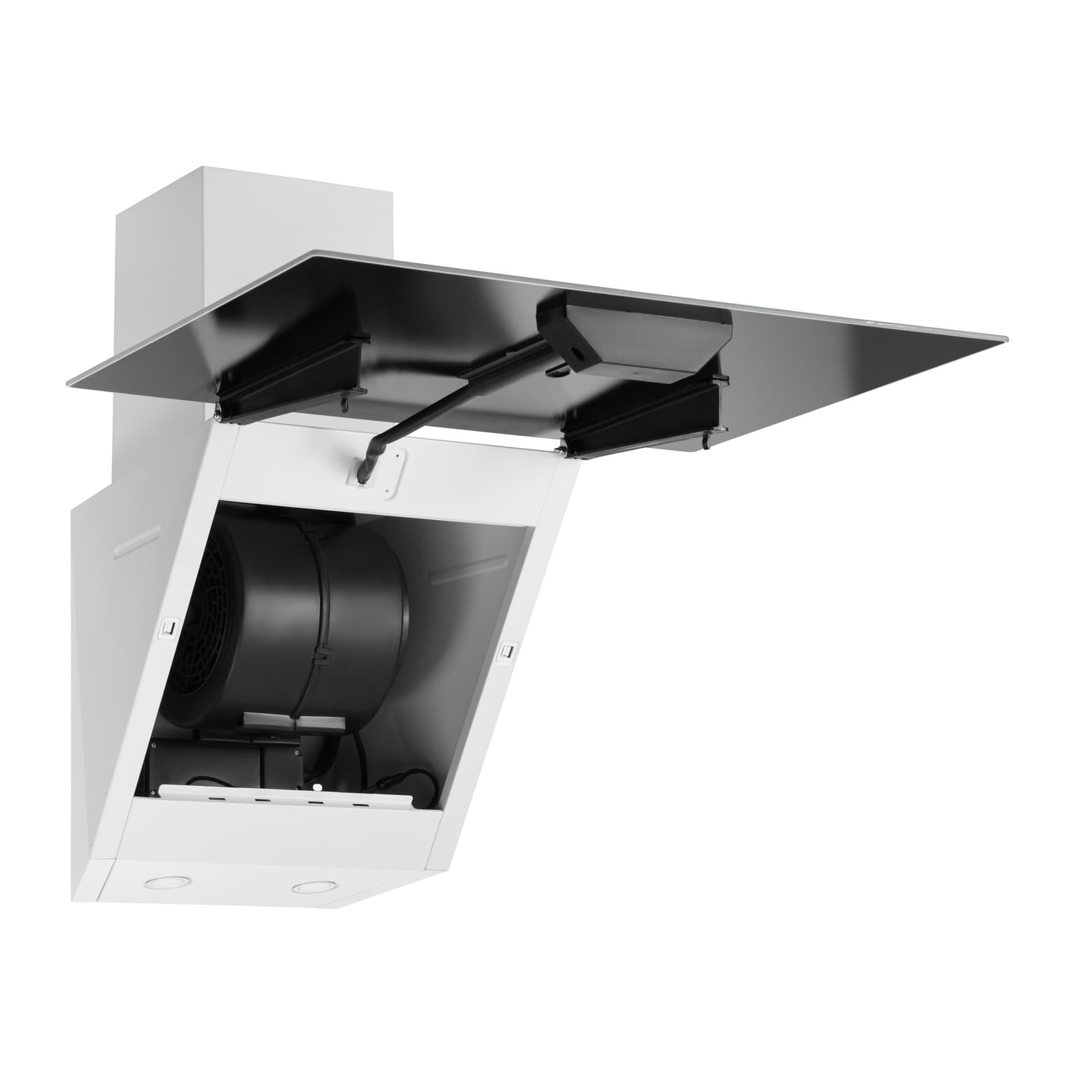 Ardesto Hood Inclined hood HCH-F1300WG, 60cm, 900m3h, glass, 2x1W LED, button, white - 5