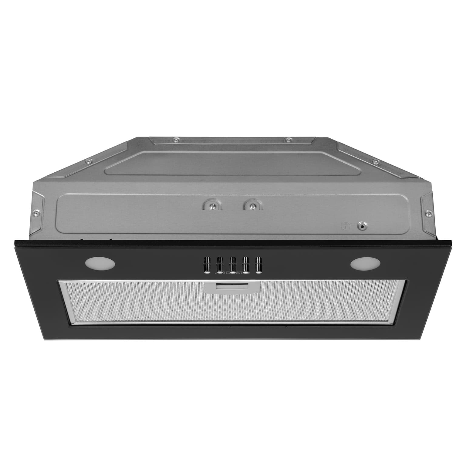 Ardesto Hood integrated HFI-F900GBL, 52cm, 700m3h, glass, 2x1W LED, button, black