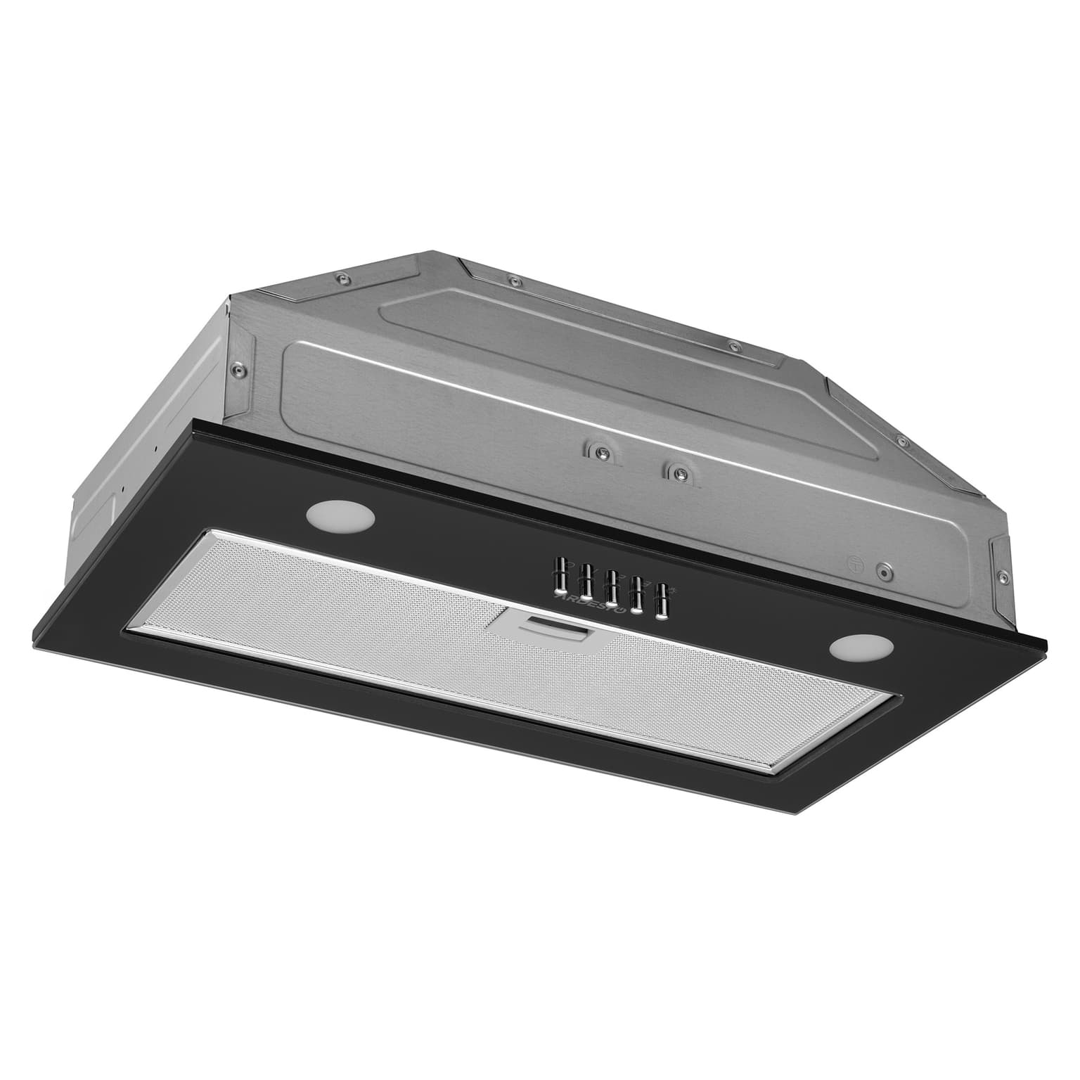 Ardesto Hood integrated HFI-F900GBL, 52cm, 700m3h, glass, 2x1W LED, button, black - 3