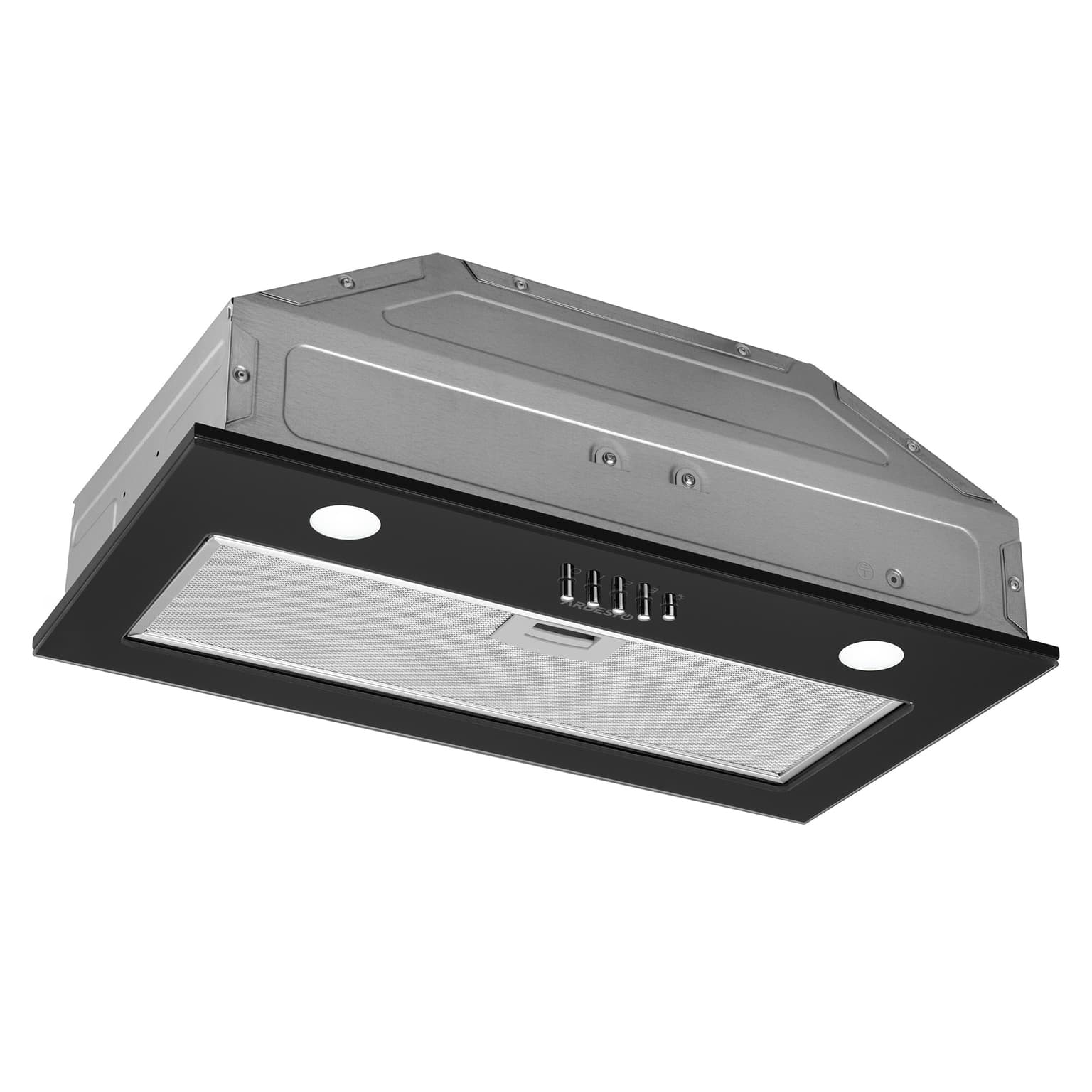 Ardesto Hood integrated HFI-F900GBL, 52cm, 700m3h, glass, 2x1W LED, button, black - 4