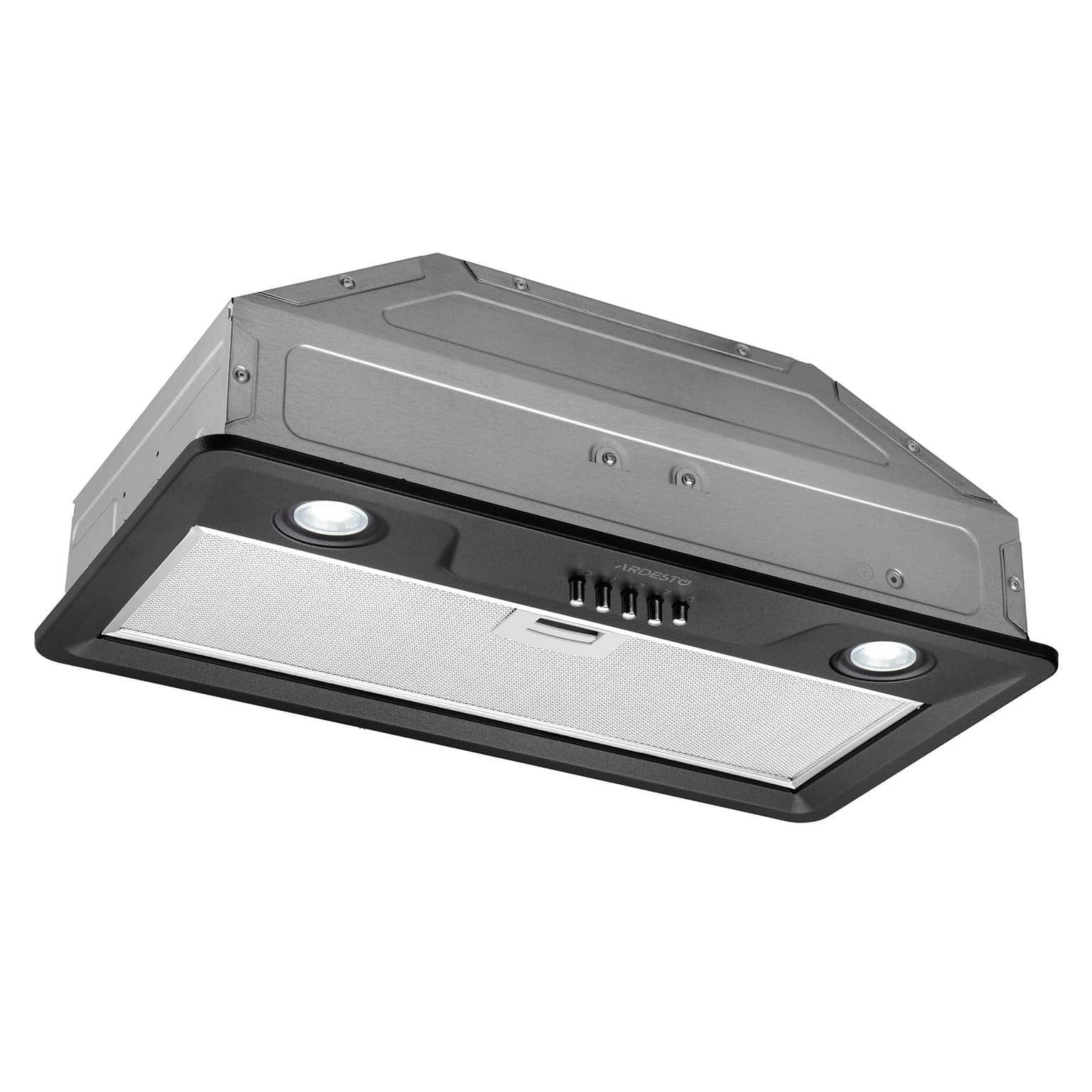 Ardesto Hood integrated HFI-F900MBL, 52cm, 700m3h, metal, 2x1W LED, button, black - 4