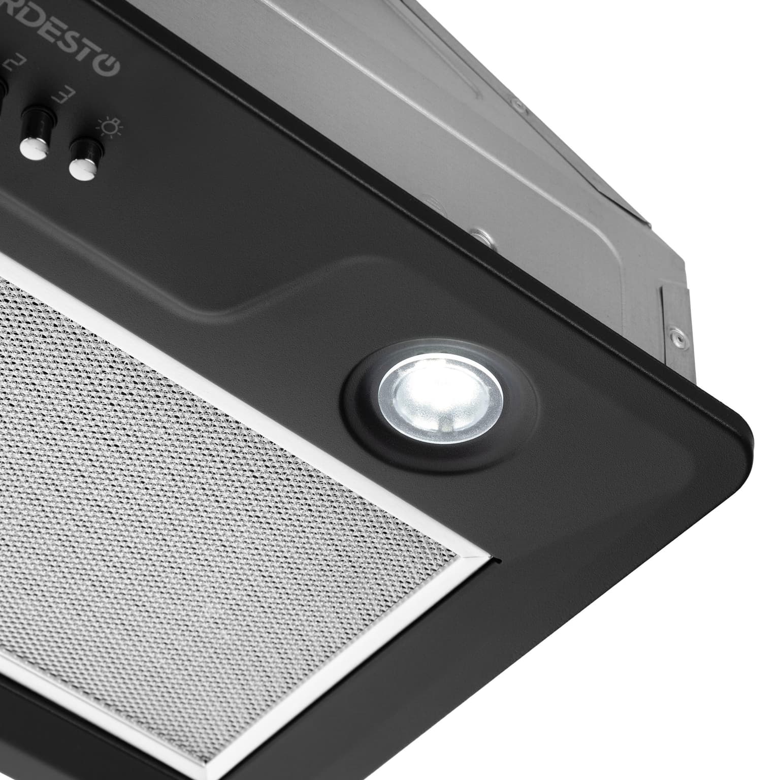 Ardesto Hood integrated HFI-F900MBL, 52cm, 700m3h, metal, 2x1W LED, button, black - 6