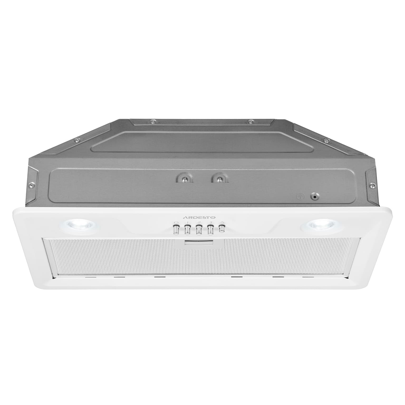 Ardesto Hood integrated HFI-F900MW, 52cm, 700m3h, metal, 2x1W LED, button, white - 2