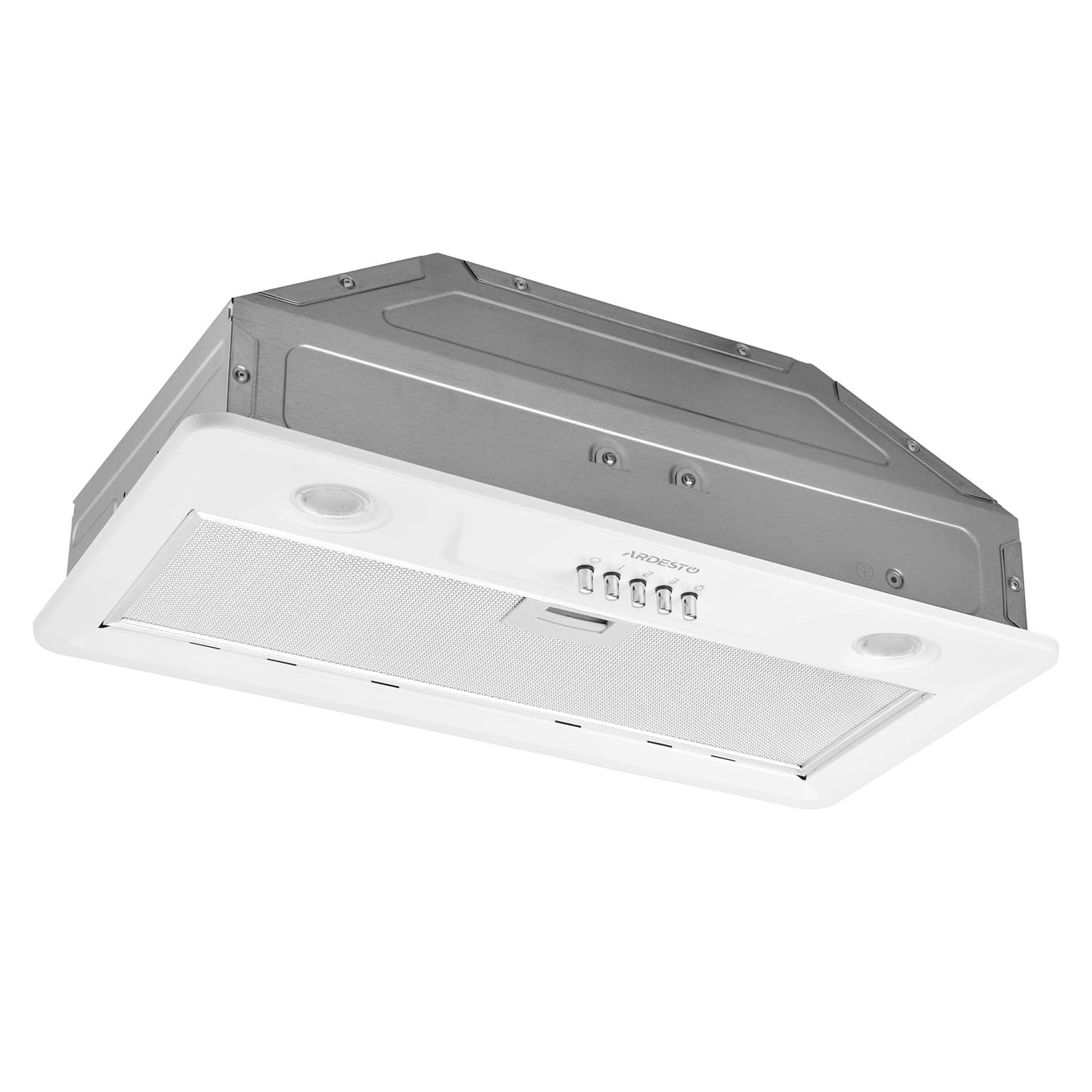 Ardesto Hood integrated HFI-F900MW, 52cm, 700m3h, metal, 2x1W LED, button, white - 3