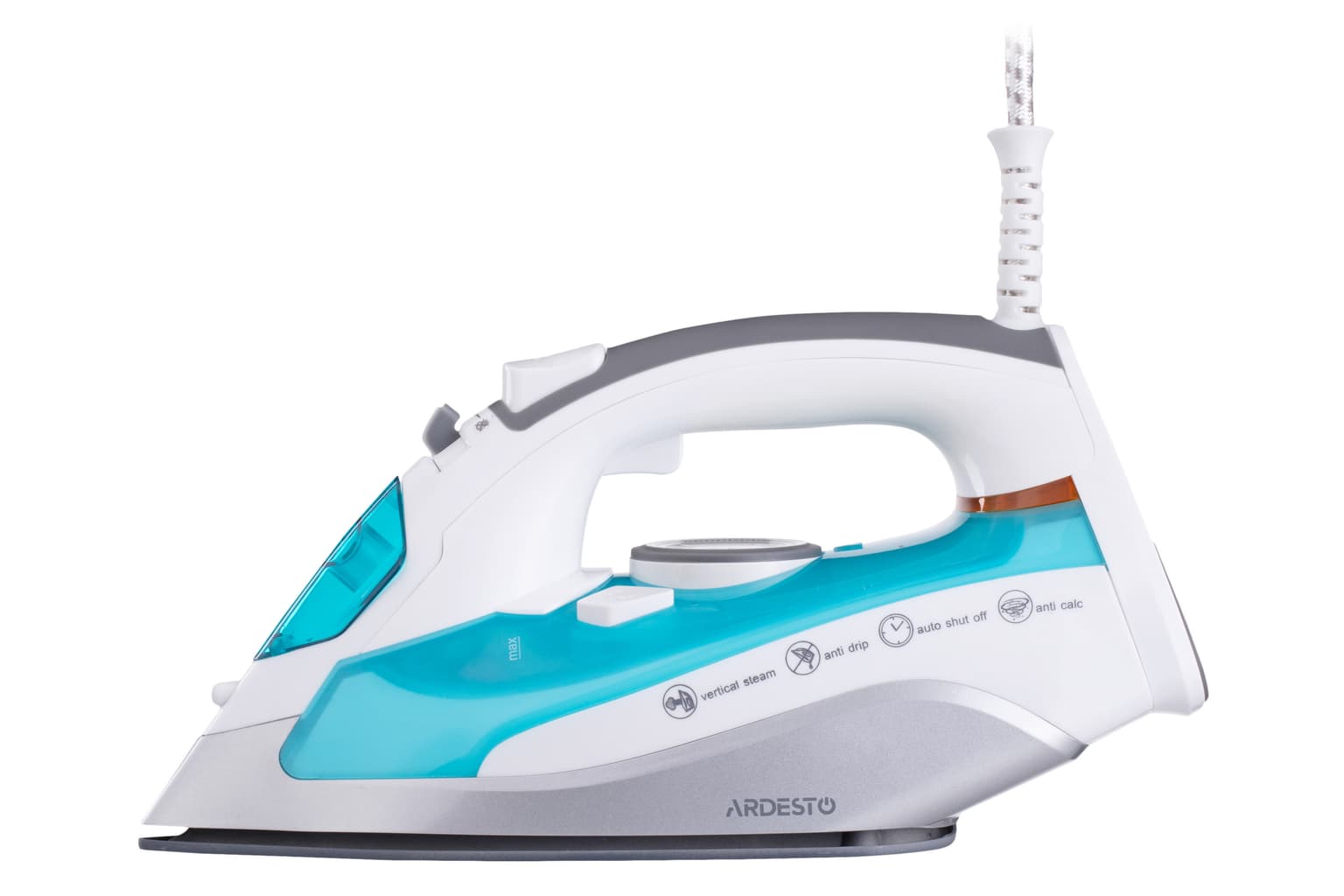 Ardesto Iron IR-C2228-TQ, 2200W, 280ml, steam boost-100gr, ceramic soleplate, blue - 4