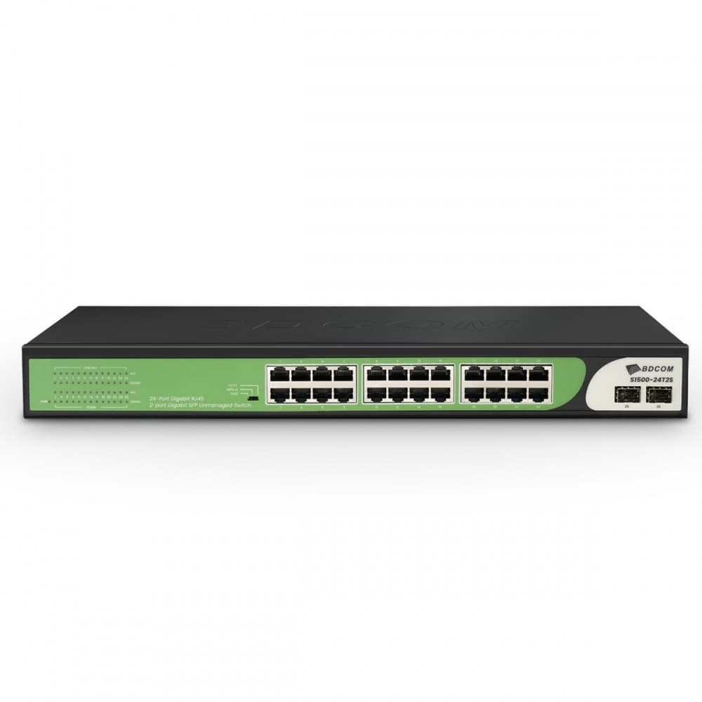BDCOM S1500-24T2S Unmanaged Switch - 24 Gigabit port, 2x SFP, BDCOM