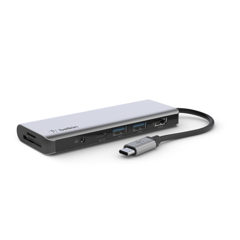 Belkin Hub USB-C 7in1 HDMI/2xUSB-A/USB-C/SD/microSD/jack3.5 - 4