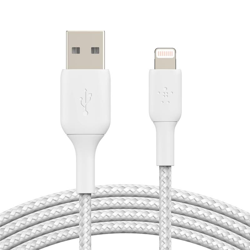 Belkin cable USB-A > Lightning charge/data, 1m, BRAIDED, white