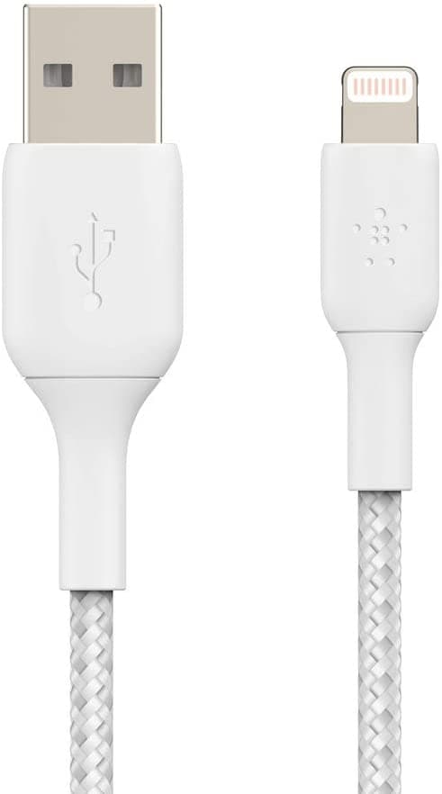 Belkin cable USB-A > Lightning charge/data, 1m, BRAIDED, white - 2
