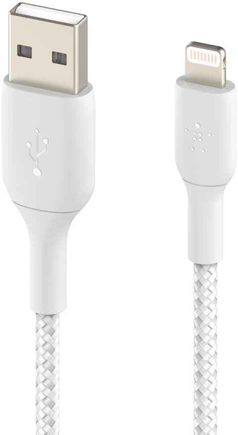 Belkin cable USB-A > Lightning charge/data, 1m, BRAIDED, white - 3