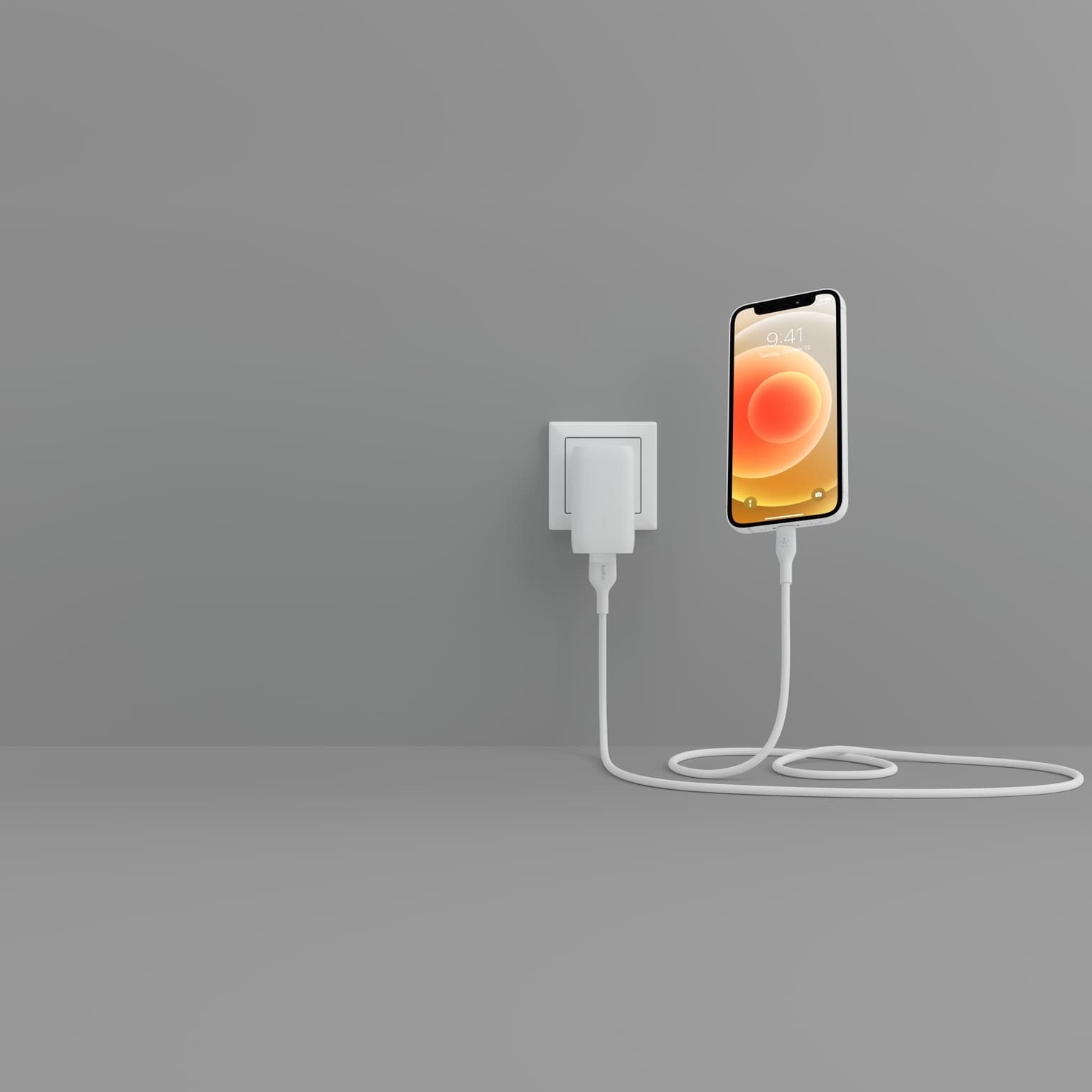 Belkin cable USB-A > Lightning charge/data, 1m, SILICONE, with clip, white - 5