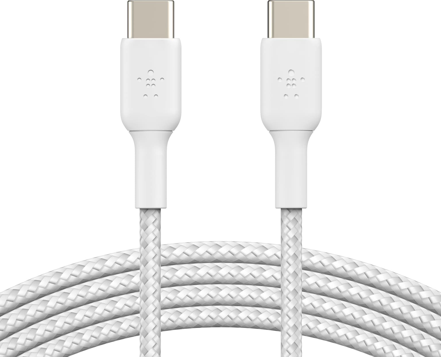 Belkin cable USB-C > USB-C charge/data, 2m, 60W, Type-C, BRAIDED, white