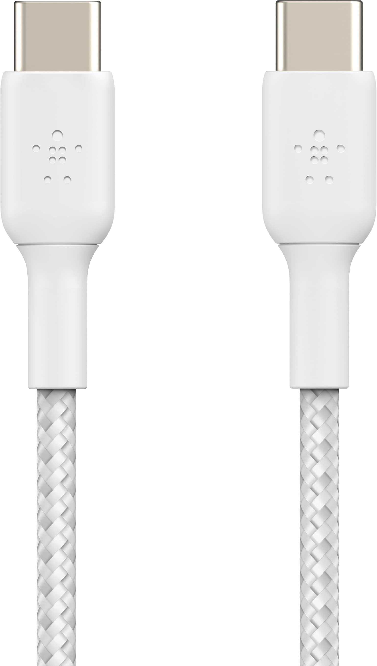 Belkin cable USB-C > USB-C charge/data, 2m, 60W, Type-C, BRAIDED, white - 2