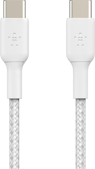 Belkin cable USB-C > USB-C charge/data, 2m, 60W, Type-C, BRAIDED, white - 2