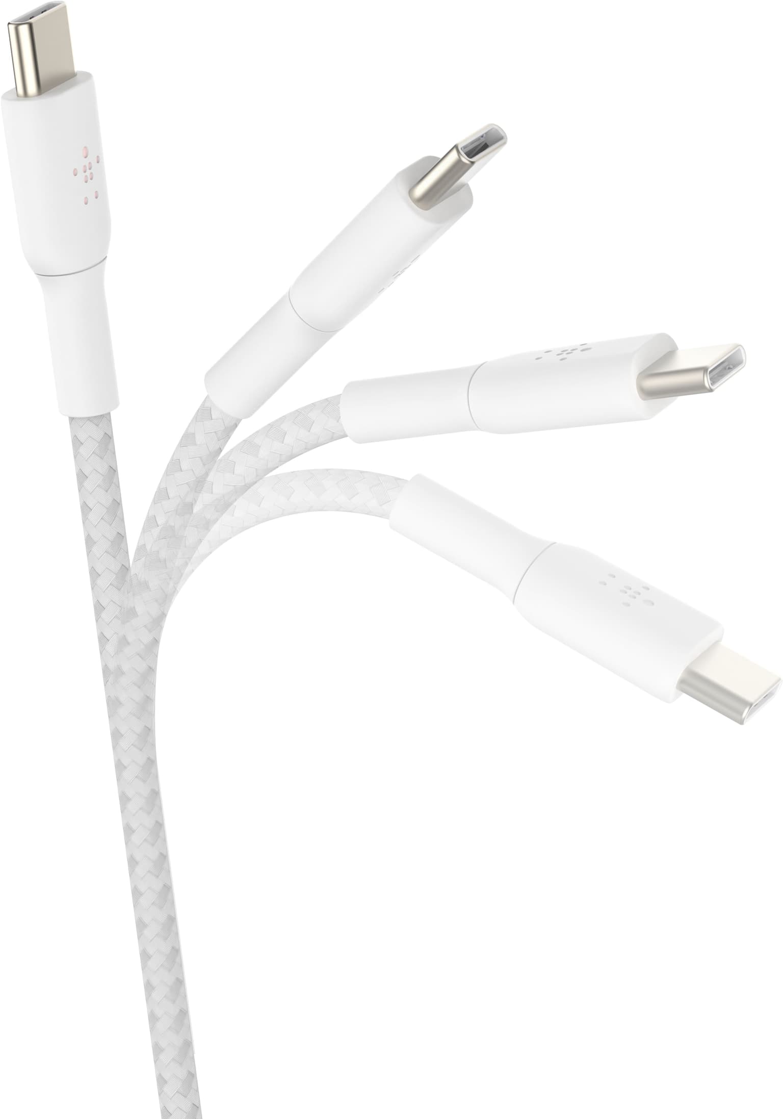 Belkin cable USB-C > USB-C charge/data, 2m, 60W, Type-C, BRAIDED, white - 4