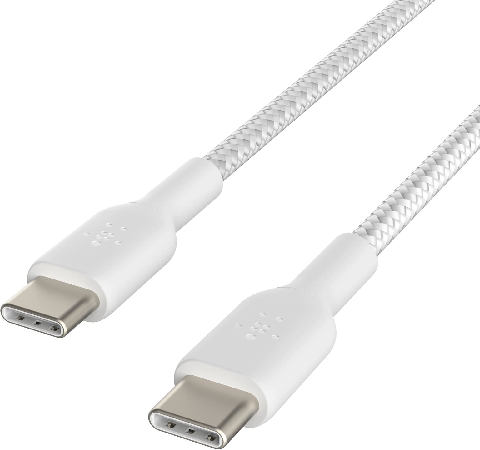 Belkin cable USB-C > USB-C charge/data, 2m, 60W, Type-C, BRAIDED, white - 5