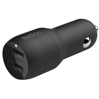 Belkin Car Charger 24W 2xUSB-A, cable USB-A > USB-C 1m, black - 2