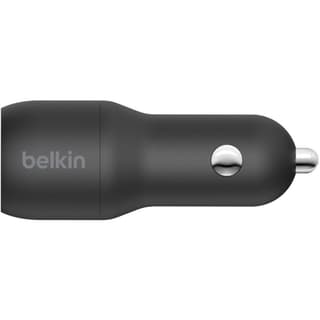 Belkin Car Charger 24W 2xUSB-A, cable USB-A > USB-C 1m, black - 3