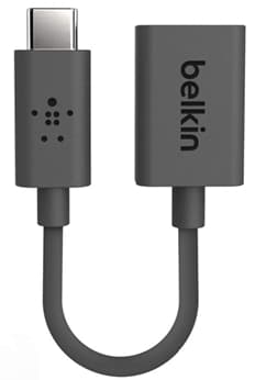 Belkin Adapter USB-C > USB-AF, 0.14m, black