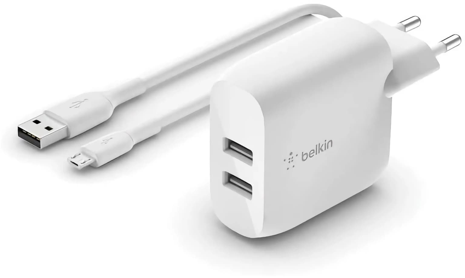 Belkin Wall Charger 24W USB-A, 1M PVC A-LTG, white - 3