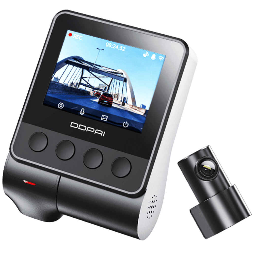 DDPAI Z40 GPS DUAL, 140°, WIFI, GPS, Front and Rear Cam, Car Video Recorder, Black