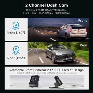 DDPAI Z40 GPS DUAL, 140°, WIFI, GPS, Front and Rear Cam, Car Video Recorder, Black — 3